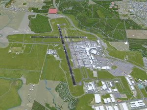 Melbourne Airport 15km 3D Model
