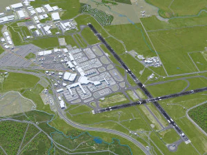Melbourne Airport 15km 3D Model