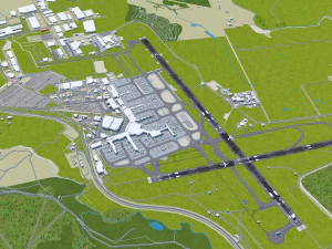 Melbourne Airport 15km 3D Model