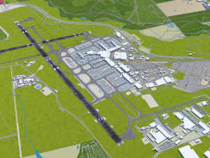Melbourne Airport 15km 3D Model