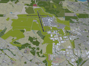 Melbourne Airport 15km 3D Model