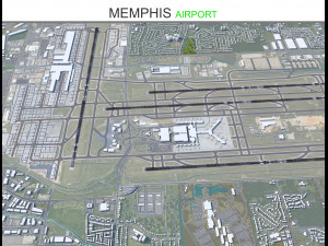 Memphis Airport 10km 3D Model