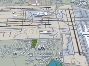 Memphis Airport 10km Modello 3D