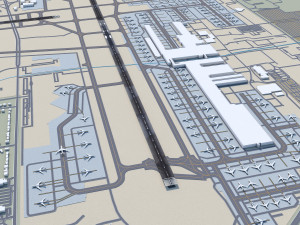 Memphis Airport 10km Modello 3D