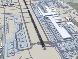 Memphis Airport 10km 3D Model