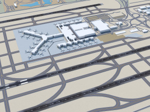 Memphis Airport 10km Modello 3D