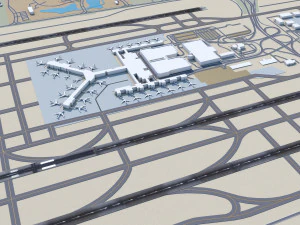 Memphis Airport 10km 3D Model