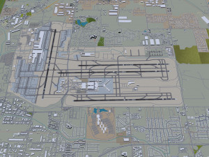 Memphis Airport 10km Modello 3D