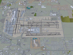 Memphis Airport 10km 3D Model