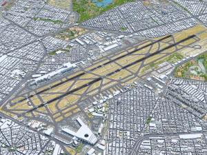 Mexico City Airport 10km 3D Model