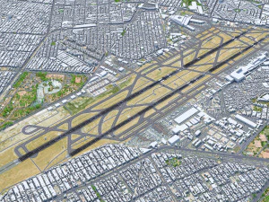 Mexico City Airport 10km 3D Model