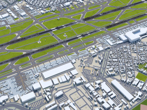Mexico City Airport 10km 3D Модель