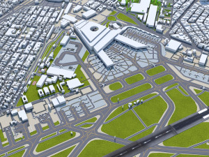 Mexico City Airport 10km 3D Модель