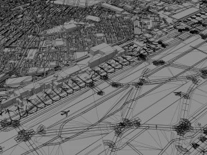 Mexico City Airport 10km 3D Model
