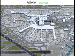 Aeroporto di Miami 10 km Modello 3D
