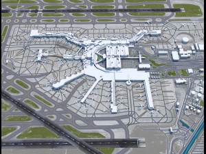 Miami Airport 10km 3D Model