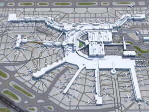 Miami Airport 10km 3D Model