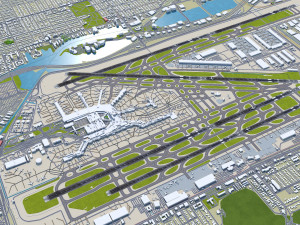 Miami Airport 10km 3D Model