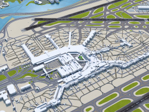 Miami Airport 10km 3D Model
