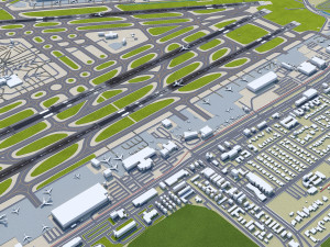 Miami Airport 10km 3D Model