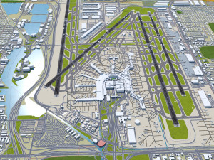 Miami Airport 10km 3D Model