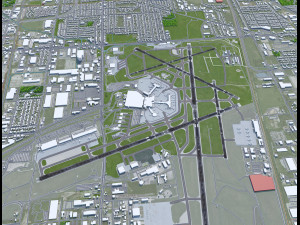 Milwaukee Mitchell Airport 10km 3D Model
