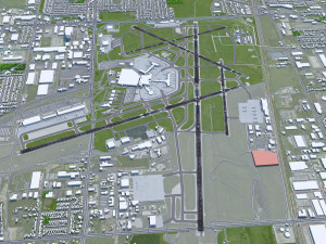 Milwaukee Mitchell Airport 10km 3D Model