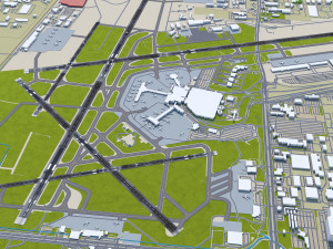Milwaukee Mitchell Airport 10km 3D Model
