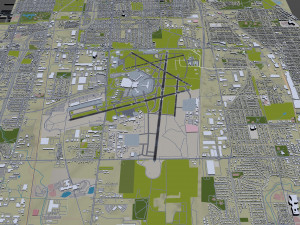 Milwaukee Mitchell Airport 10km 3D Model
