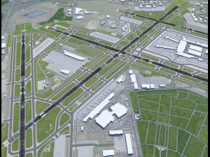 Minneapolis - Saint Paul Airport 12km 3D Model