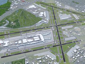 Minneapolis - Saint Paul Airport 12km 3D Model