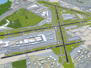 Minneapolis - Saint Paul Airport 12km 3D Model