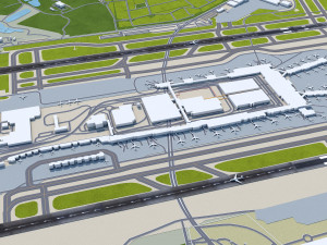 Minneapolis - Saint Paul Airport 12km 3D Model