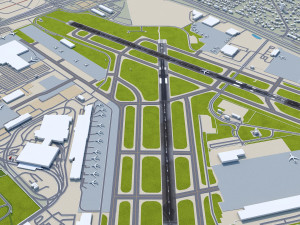 Minneapolis - Saint Paul Airport 12km 3D Model