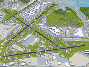 Minneapolis - Saint Paul Airport 12km 3D Model