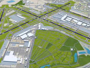 Minneapolis - Saint Paul Airport 12km 3D Model