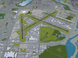 Minneapolis - Saint Paul Airport 12km 3D Model