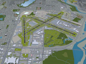 Minneapolis - Saint Paul Airport 12km 3D Model