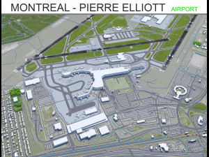Montreal - Pierre Elliott Trudeau Airport 10km Modelo 3D