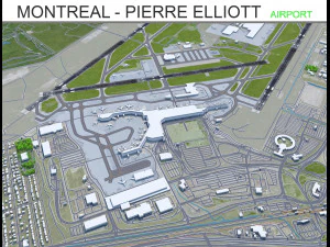 Montreal - Pierre Elliott Trudeau Airport 10km 3D Model