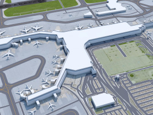 Montreal - Pierre Elliott Trudeau Airport 10km 3D Модель