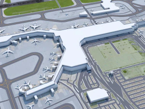 Montreal - Pierre Elliott Trudeau Airport 10km 3D Model