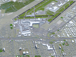 Montreal - Pierre Elliott Trudeau Airport 10km 3D Модель