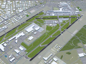 Montreal - Pierre Elliott Trudeau Airport 10km 3D Model