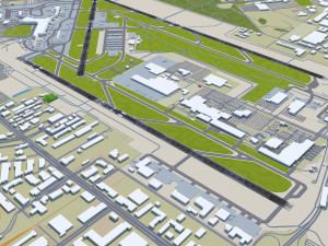 Montreal - Pierre Elliott Trudeau Airport 10km 3D Модель