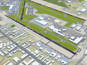 Montreal - Pierre Elliott Trudeau Airport 10km 3D Model