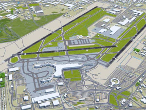 Montreal - Pierre Elliott Trudeau Airport 10km 3D Model