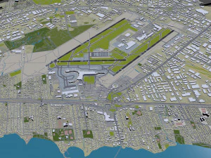 Montreal - Pierre Elliott Trudeau Airport 10km 3D Model