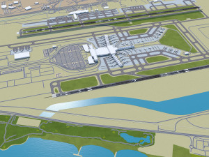 Muscat Airport 10km Modelo 3D