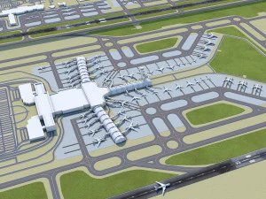 Muscat Airport 10km 3D Model